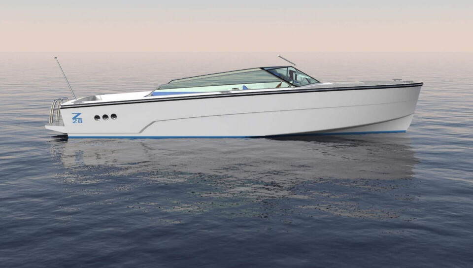 Hyrex 28, en elektrisk daycruiser med bränslecell som räckviddsförlängare. Foto: Hyrex Hyrex 28, en elektrisk daycruiser med bränslecell som räckviddsförlängare. Foto: Hyrex