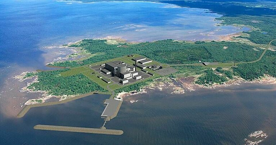 Så ska nya kärnkraftverket i Pyhäjoki se ut. Foto: Fennovoima