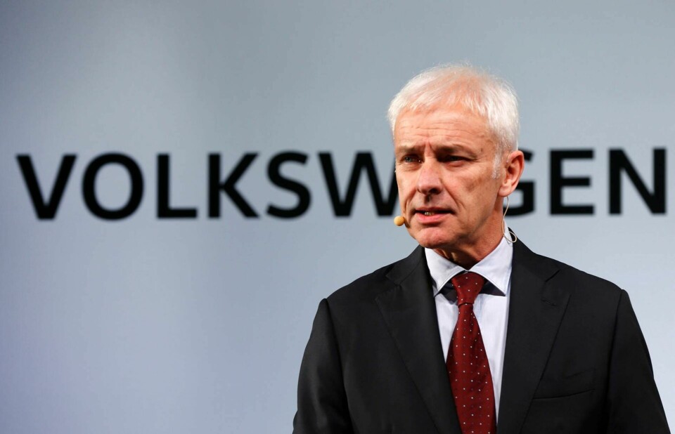 Matthias Müller, vd Volkswagen. Foto: TT/AP Photo/Paul Sancy