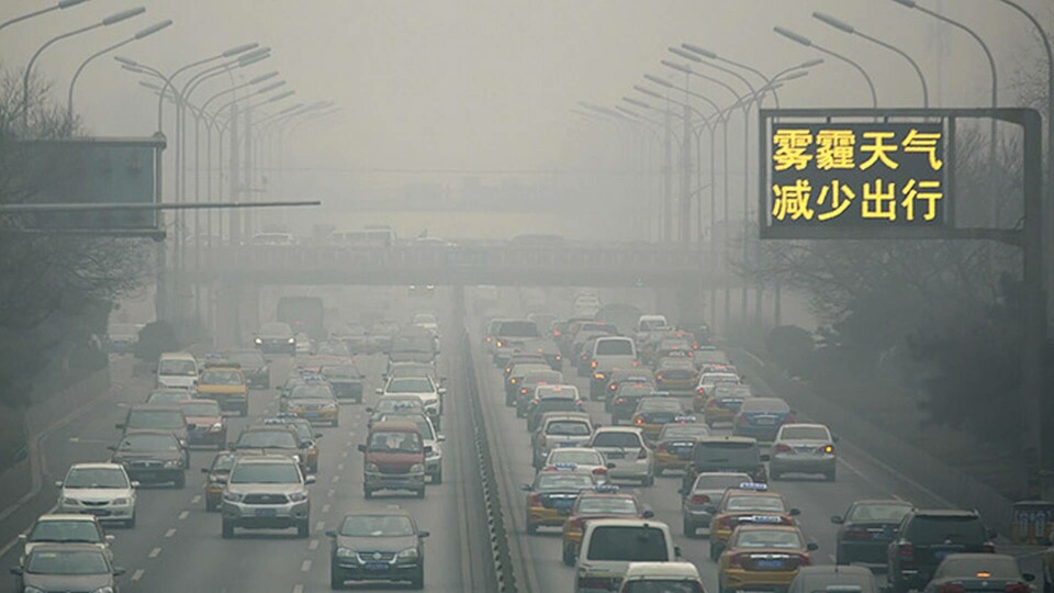 Arkivbild på ett smogdrabbat Peking år 2014. Foto: TT / AP Photo / Ng Han Guan Arkivbild på ett smogdrabbat Peking år 2014. Foto: TT / AP Photo / Ng Han Guan