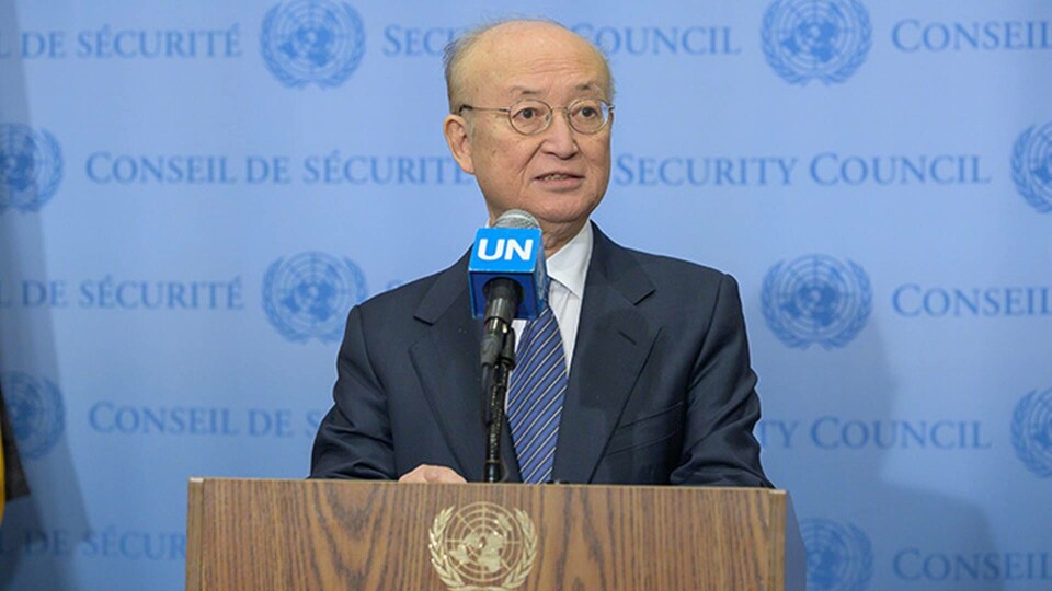 IAEA:s chef Yukiya Amano har avlidit. Foto: Albin Lohr-Jones / TT IAEA:s chef Yukiya Amano har avlidit. Foto: Albin Lohr-Jones / TT