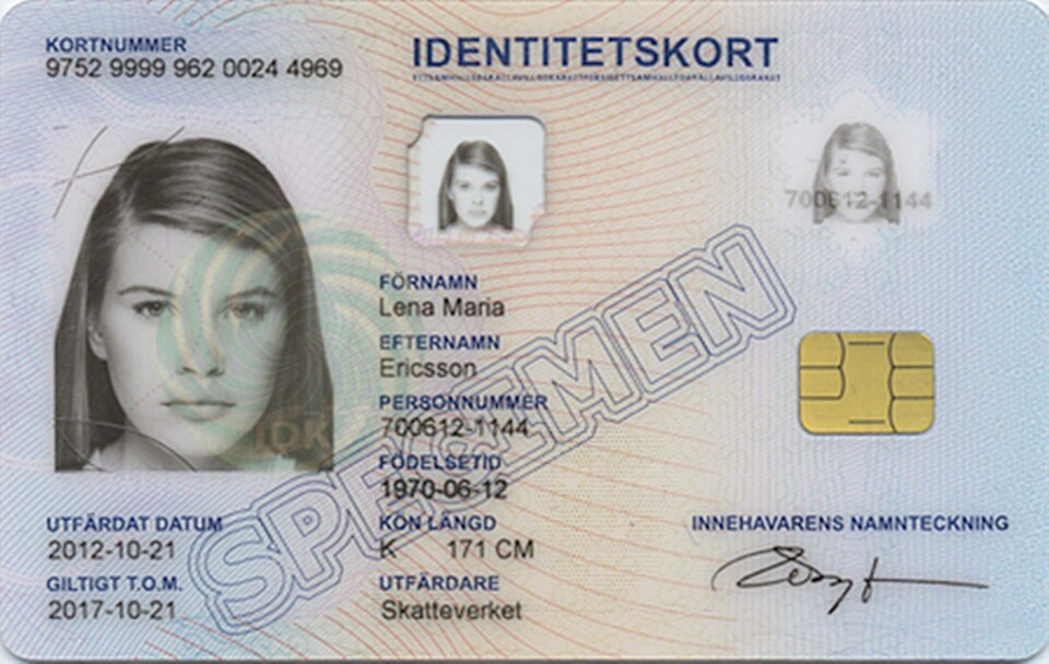 Nu ska det bli svårare att kapa identiteter. Foto: Skatteverket Nu ska det bli svårare att kapa identiteter. Foto: Skatteverket