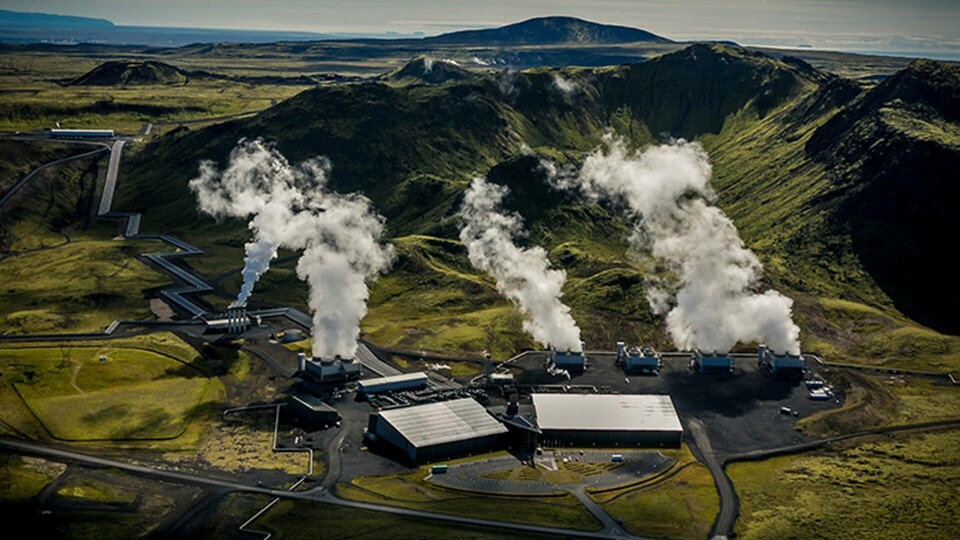 Världens hittills största DAC-anläggning, Orca, finns på Island och drivs med teknik utvecklad av schweiziska Climeworks. Foto: Arni Saeberg/Climeworks Världens hittills största DAC-anläggning, Orca, finns på Island och drivs med teknik utvecklad av schweiziska Climeworks. Foto: Arni Saeberg/Climeworks