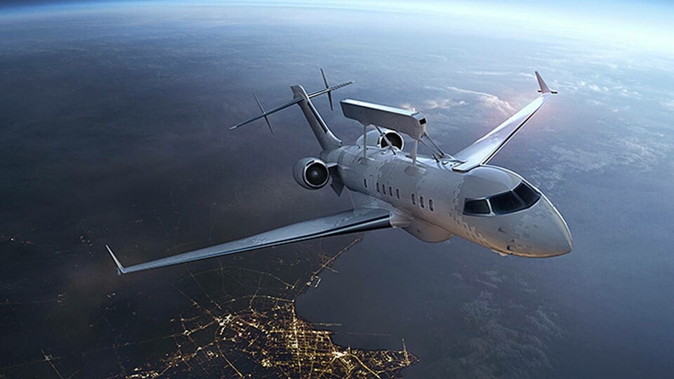 Saabs flygburna radarsystem för övervakning, kallat AEW&C. Foto: Försvarsconcernen Saab Saabs flygburna radarsystem för övervakning, kallat AEW&C. Foto: Försvarsconcernen Saab