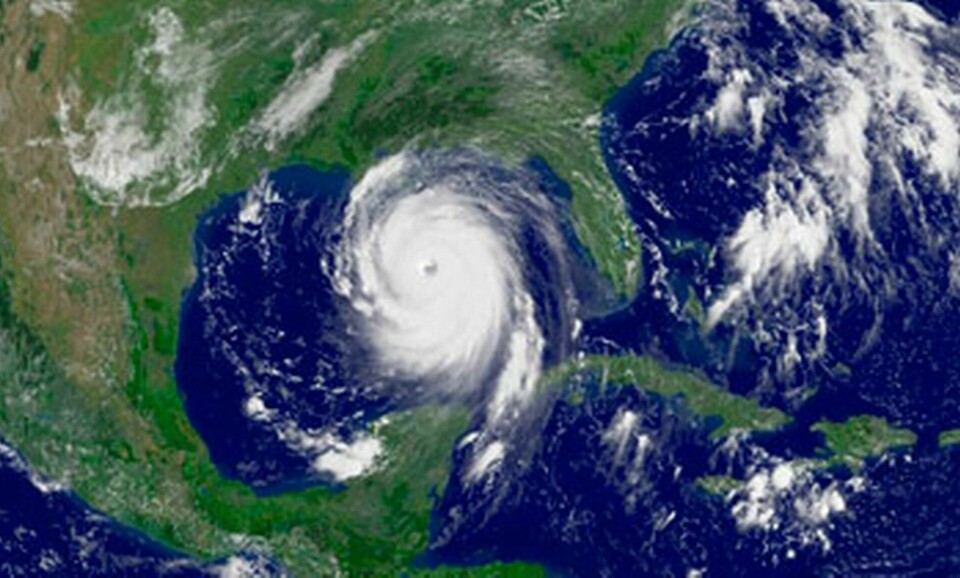 Satellitbild orkan i Mexikanska golfen. Foto: Nasa