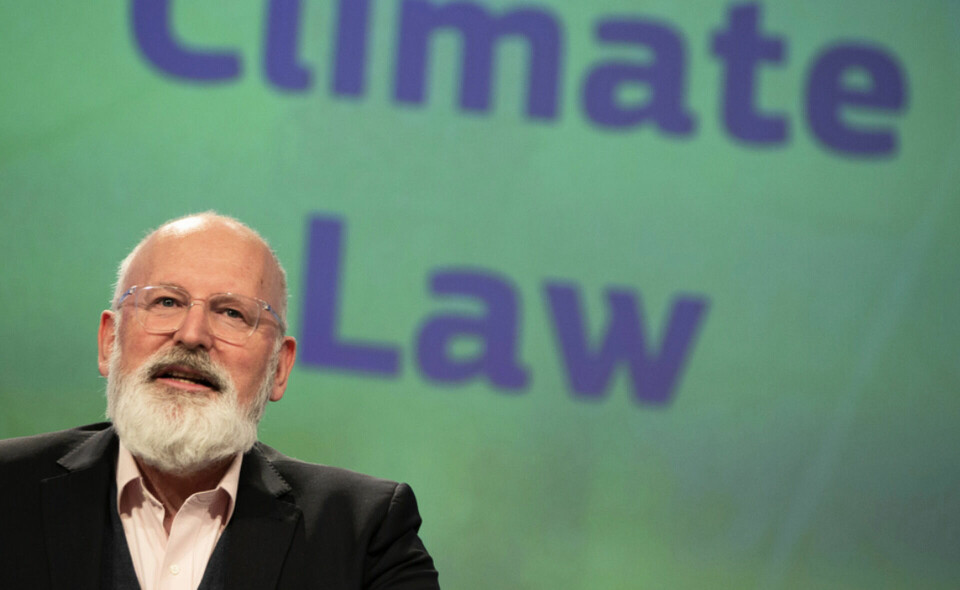 Nederländske Frans Timmermans är EU:s 'klimatgeneral', med ansvar för att leda försöken att nå ett klimatneutralt EU år 2050. Foto: Virginia Mayo/AP/TT
