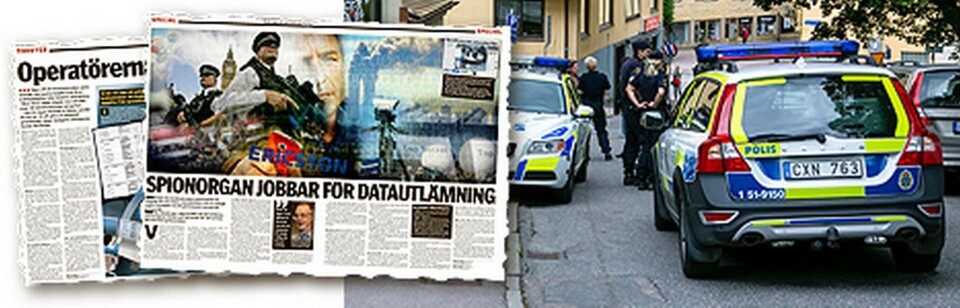 Polisen i Halland har använt ett nytt system för att följa en misstänkts mobilanvändande i realtid. Polisen vill i dag inte berätta om den övervakningen. Foto: Thomas Johansson/TT Polisen i Halland har använt ett nytt system för att följa en misstänkts mobilanvändande i realtid. Polisen vill i dag inte berätta om den övervakningen. Foto: Thomas Johansson/TT