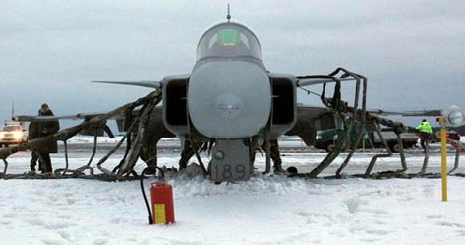 Planet fångades upp av ett nät vid sidan av banan. Foto: Catharina Bergsell/F17 Planet fångades upp av ett nät vid sidan av banan. Foto: Catharina Bergsell/F17