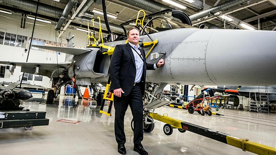 Jonas Hjelm, chef för Saab Aeronautics som ansvarar för stridsflygplanet Jas 39 Gripen. Foto: Magnus Hjalmarson Neideman / SvD / TT