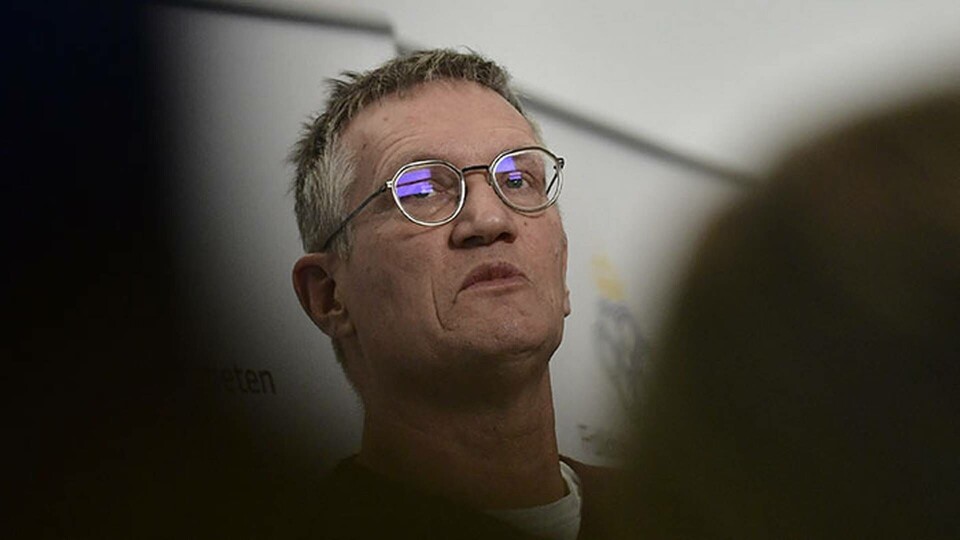 Statsepidemiolog Anders Tegnell vid en pressträff på Folkhälsomyndigheten. Foto: IVARSSON JERKER/Aftonbladet Statsepidemiolog Anders Tegnell vid en pressträff på Folkhälsomyndigheten. Foto: IVARSSON JERKER/Aftonbladet