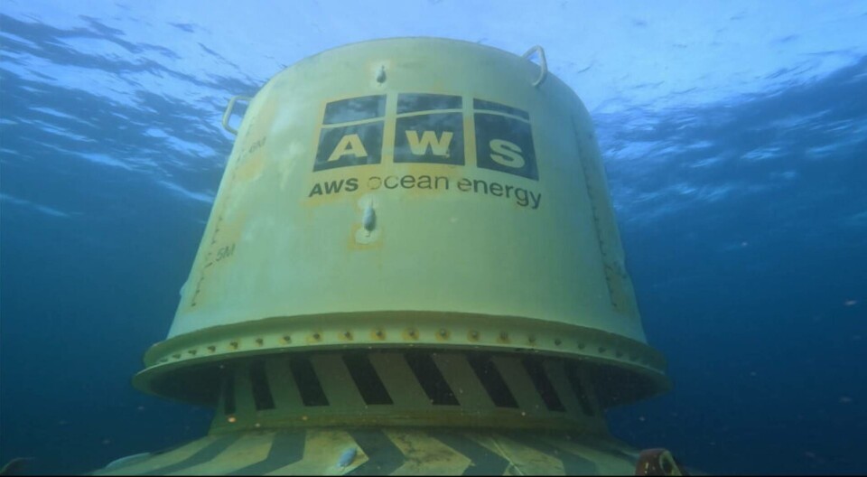 AWS Energy testar en ny typ av vågkraftverk. Foto: AWS Energy AWS Energy testar en ny typ av vågkraftverk. Foto: AWS Energy