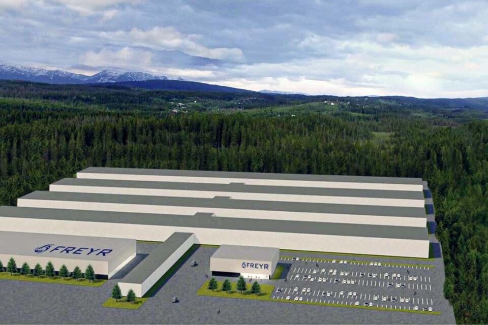 Ungefär så här kan Freyrs batterifabrik i Rana se ut Foto: Freyr Ungefär så här kan Freyrs batterifabrik i Rana se ut Foto: Freyr