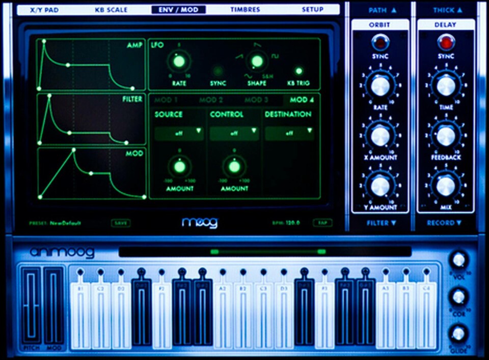 Animoog sägs vara den första professionella polyfoniska synten som skapats för Ipad. Animoog sägs vara den första professionella polyfoniska synten som skapats för Ipad.