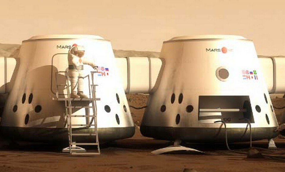 Rymdstationen rymmer bostadsmoduler på 50 kvadratmeter. Foto: Mars One Rymdstationen rymmer bostadsmoduler på 50 kvadratmeter. Foto: Mars One