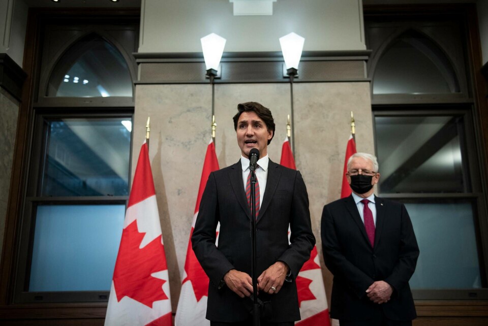 Premiärminister Justin Trudeaus regering portar kinesiska Huawei från landets 5G-nät. Arkivbild. Foto: Justin Tang/AP/TT Premiärminister Justin Trudeaus regering portar kinesiska Huawei från landets 5G-nät. Arkivbild. Foto: Justin Tang/AP/TT