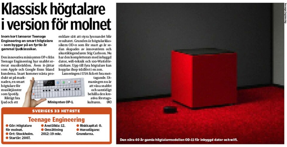 Teenage Engineering: Klassisk högtalare i version för molnet