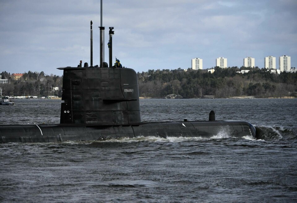 En ubåt av Gotlandsklassen på väg ut från Stockholm. Arkivbild. Foto: Henrik Montgomery/TT