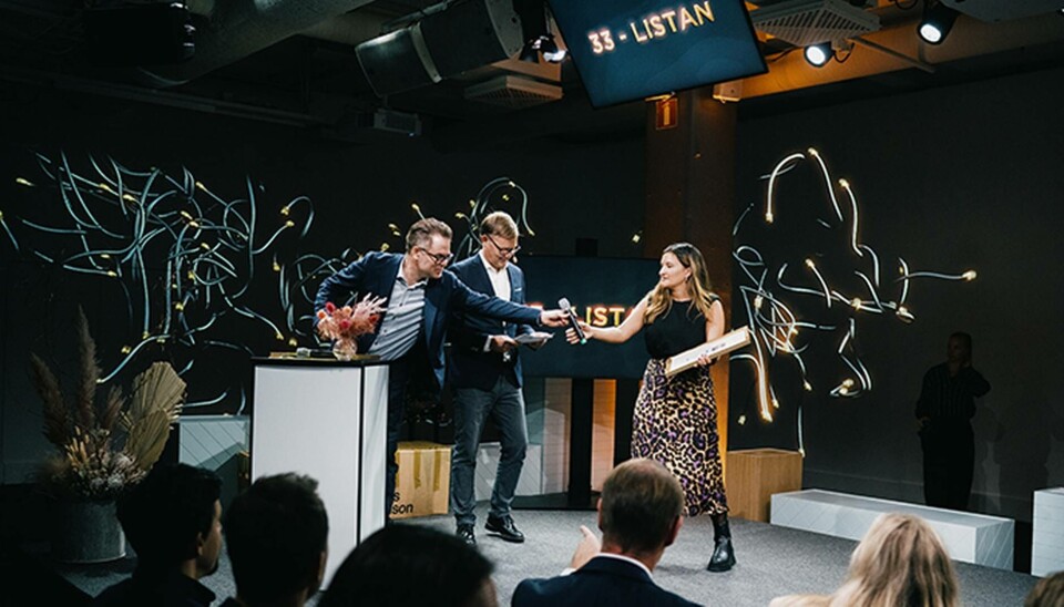 Isabella Palmgren, vd och medgrundare, Mimbly, tog emot diplom på event för Ny Tekniks 33-listan 2021. Isabella Palmgren, vd och medgrundare, Mimbly, tog emot diplom på event för Ny Tekniks 33-listan 2021.