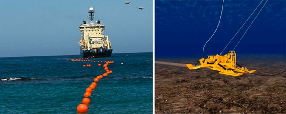 Med en ny teknik kan man slippa att lägga ut fiberförstärkare på havsbotten. Foto: Alamy & SubComChannel Med en ny teknik kan man slippa att lägga ut fiberförstärkare på havsbotten. Foto: Alamy & SubComChannel
