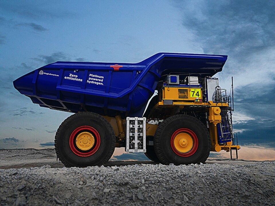 Anglo Americans vätgasdrivna gruvtruck Nugen, som fullastad väger 510 ton. Foto: Anglo American Anglo Americans vätgasdrivna gruvtruck Nugen, som fullastad väger 510 ton. Foto: Anglo American
