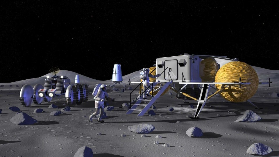 Bara 1 kubikmeter regolit innehåller 630 kg syre. Foto: Nasa Bara 1 kubikmeter regolit innehåller 630 kg syre. Foto: Nasa