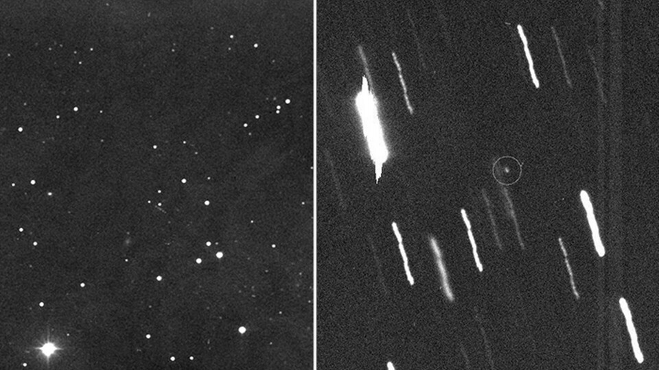 Asteroiden Apophis upptäcktes den 19 juni 2004. Foto: UH/IA och Science Photo Library Asteroiden Apophis upptäcktes den 19 juni 2004. Foto: UH/IA och Science Photo Library