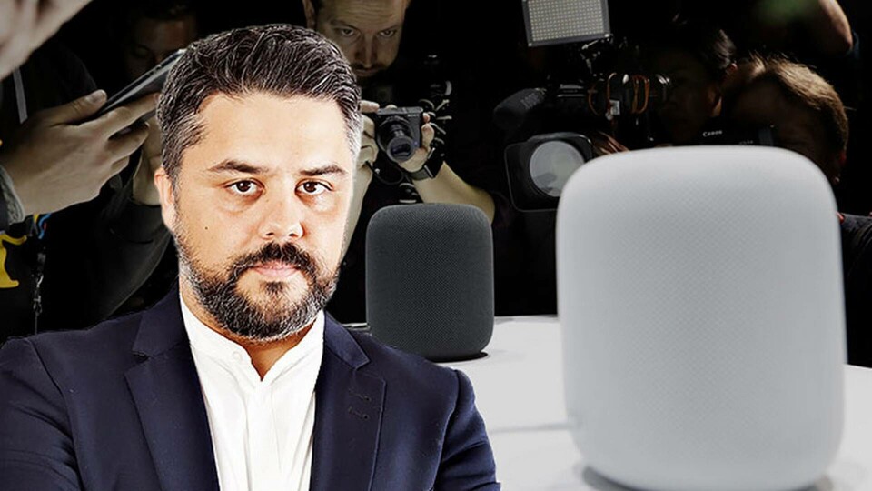 Ny Tekniks Peter Ottsjö är inte superimponerad av Apples nya Homepod. Ny Tekniks Peter Ottsjö är inte superimponerad av Apples nya Homepod.