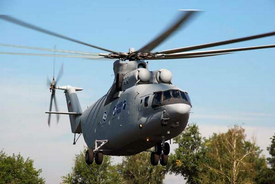 Mi-26T2 är en moderniserad version av en helikoptermodell som började tillverkas 1980. Foto: Rostvertol Mi-26T2 är en moderniserad version av en helikoptermodell som började tillverkas 1980. Foto: Rostvertol