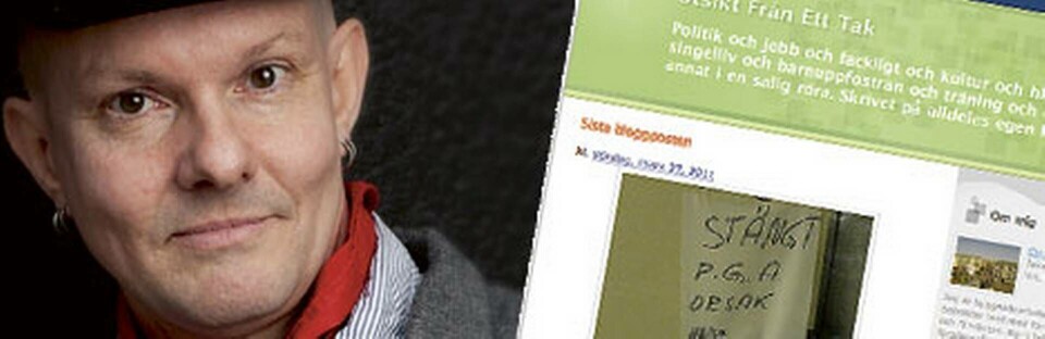 Byggnadsarbetare Calle Fridén tvingades lägga ner sin blogg 'Utsikt från ett tak'. Arbetsgivare ville inte anställa honom, om han fortsätter berätta om arbetsolyckor och brister i arbetsmiljön. Foto: Michael Melanson Byggnadsarbetare Calle Fridén tvingades lägga ner sin blogg 'Utsikt från ett tak'. Arbetsgivare ville inte anställa honom, om han fortsätter berätta om arbetsolyckor och brister i arbetsmiljön. Foto: Michael Melanson