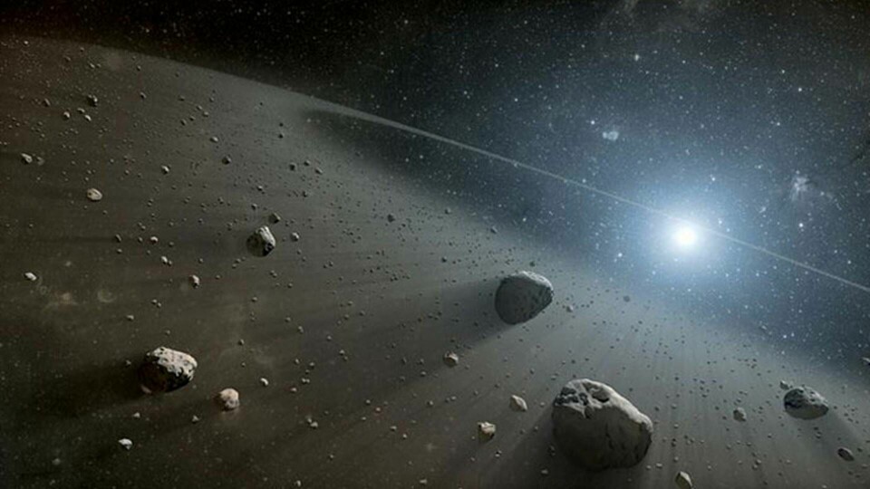 Illustration av asteroidbälte runt en stjärna. Foto: Nasa
