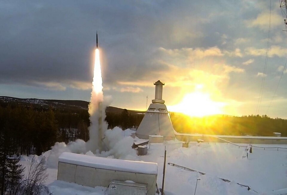 En tidigare raketuppskjutning på Esrange utanför Kiruna. Foto: Esrange En tidigare raketuppskjutning på Esrange utanför Kiruna. Foto: Esrange