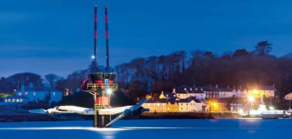 Kraftverket vid Strangford jobbar med ebb och flod. Kraftverket vid Strangford jobbar med ebb och flod.