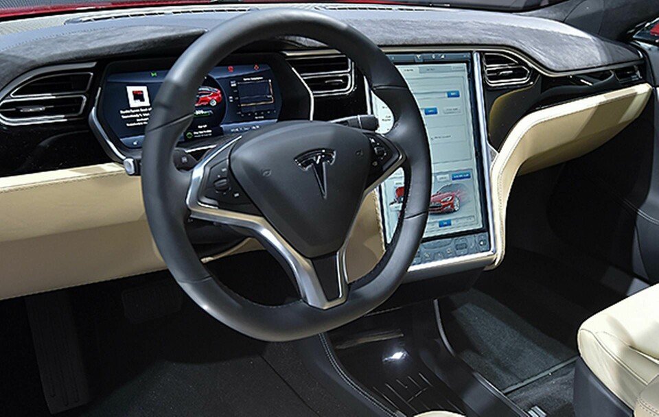 Interiör av Tesla Foto: Thorsten Wagner / Alamy