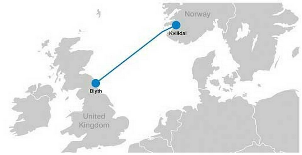 NSN-länken mellan Blytj och Kvilldal mäter 730 km. Foto: ABB NSN-länken mellan Blytj och Kvilldal mäter 730 km. Foto: ABB