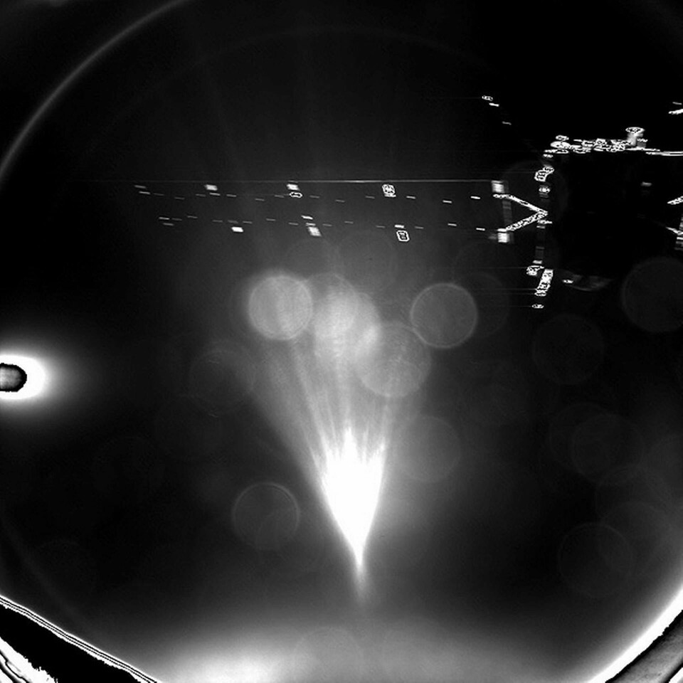 Rosetta sedd från landaren Philae. Foto: ESA