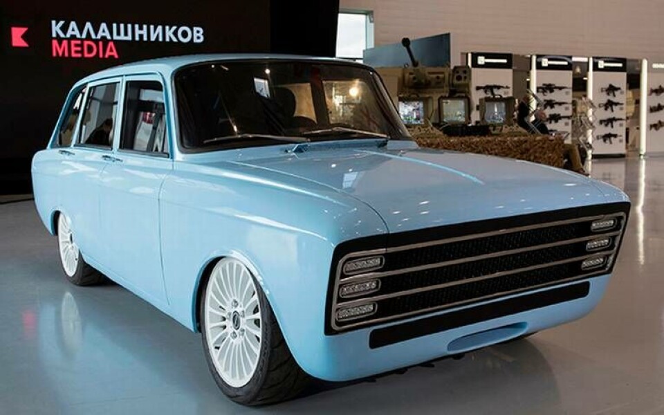 Kalasjnikov satsar på en elbil med tydlig retro-design. Foto: HO / KALASHNIKOV MEDIA / AFP / TT Kalasjnikov satsar på en elbil med tydlig retro-design. Foto: HO / KALASHNIKOV MEDIA / AFP / TT