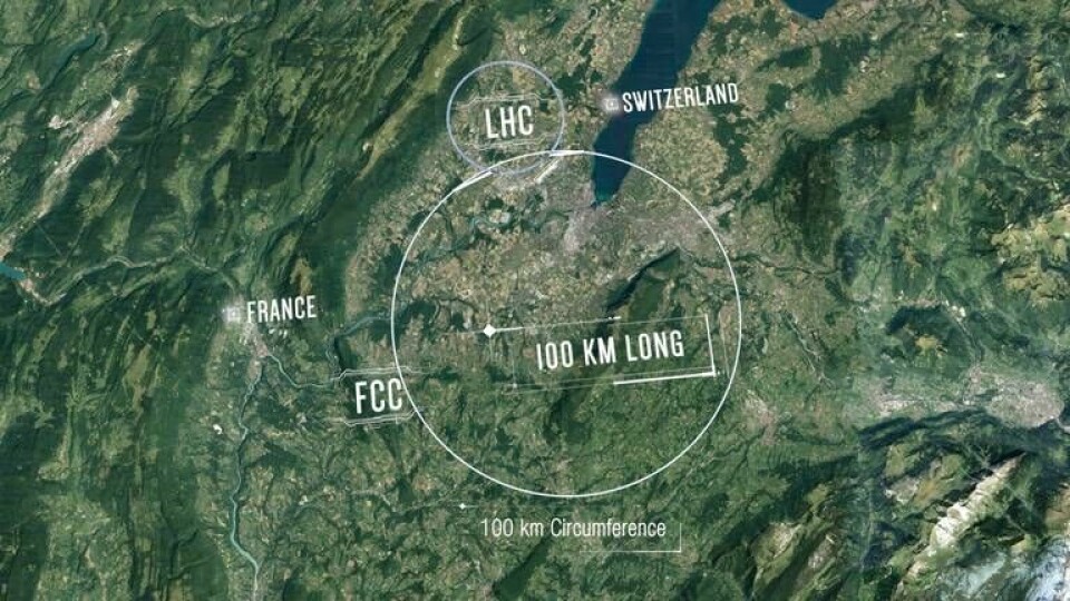 Partikelacceleratorn kan bli fyra gånger större än LHC. Foto: Cern