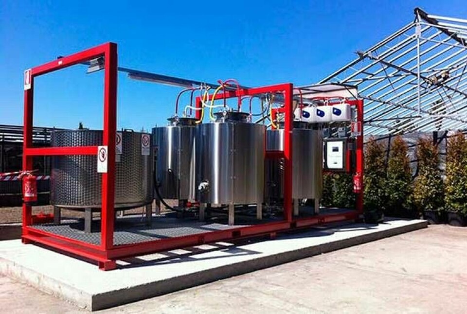 Biogas framställs av citrusrester i denna pilotanläggning utanför Catania. Foto: Empedocle