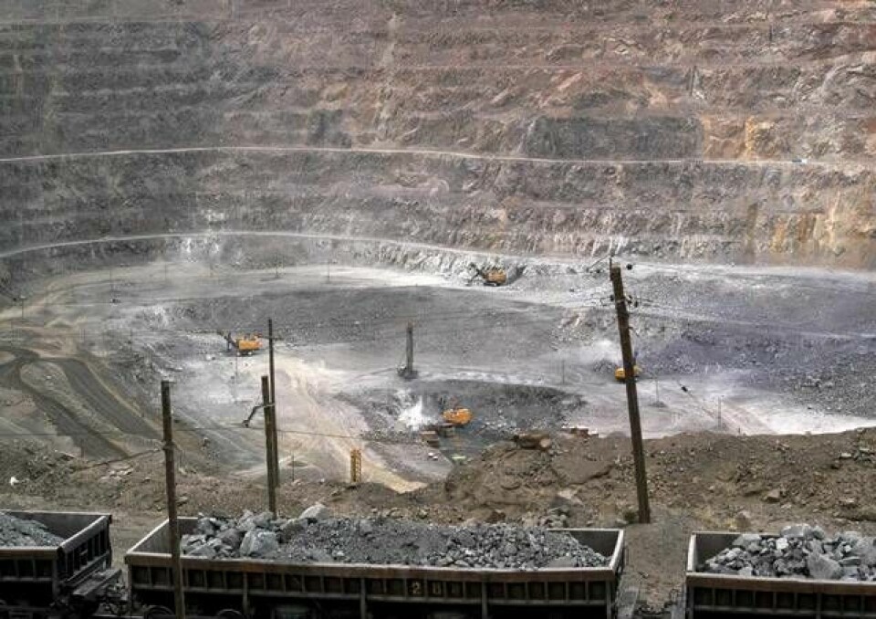 Bild från mongoliets mineralhantering.