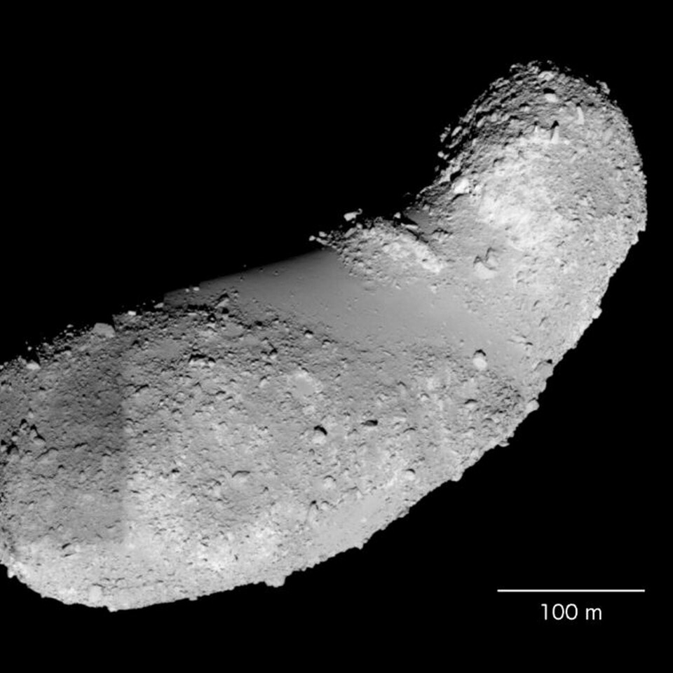 Asteroiden Itokawa. Foto: JAXA