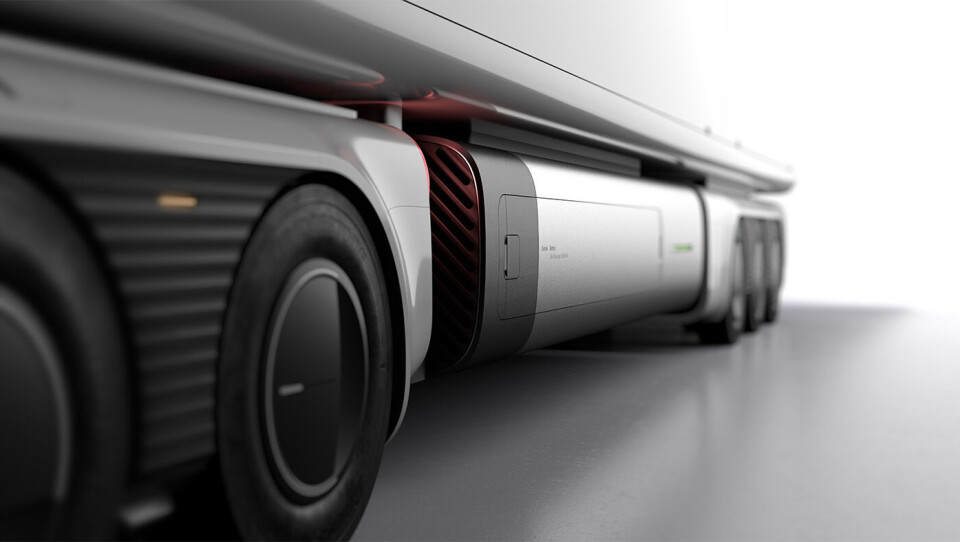 Batterier förlänger ekipagets räckvidd med upp till 650 kilometer. Foto: Einride Batterier förlänger ekipagets räckvidd med upp till 650 kilometer. Foto: Einride