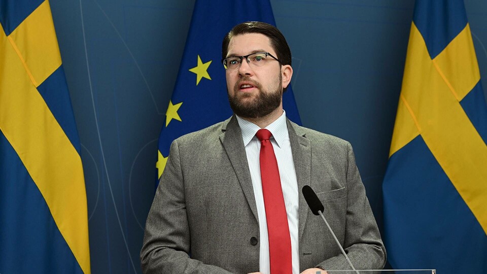 Sverigedemokraternas partiledare Jimmie Åkesson (SD). Foto: Fredrik Sandberg/TT Sverigedemokraternas partiledare Jimmie Åkesson (SD). Foto: Fredrik Sandberg/TT