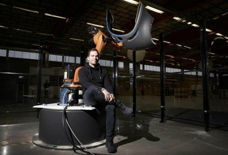 Lewis Horne är vd för Uniti. Den planerade fabriken i Landskrona kommer att bli högt automatiserad genom samarbetet med bland andra Kuka Robotics och Siemens. Foto: Daniel Nilsson