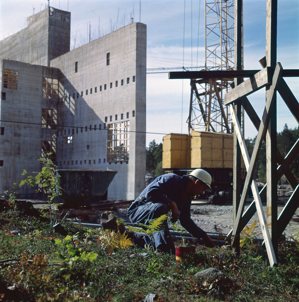 Marviken utanför Norrköping blev Sveriges andra kärnkraftverk, byggt både med syftet att producera el och att ta fram plutonium till atombombsprogrammet. Här under byggperioden på 1960-talet. Marviken utanför Norrköping blev Sveriges andra kärnkraftverk, byggt både med syftet att producera el och att ta fram plutonium till atombombsprogrammet. Här under byggperioden på 1960-talet.