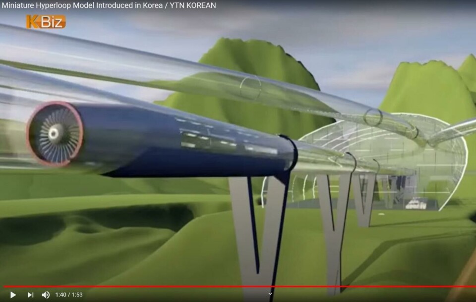 Skärmbild från Ilustration för hyper tube, 2017. Foto: Youtube Skärmbild från Ilustration för hyper tube, 2017. Foto: Youtube