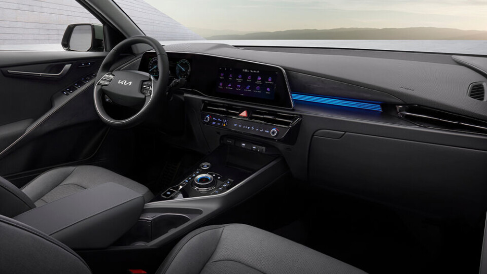Insidan av Kia Niro har fått ärva teknik av nya EV6. Foto: Kia Insidan av Kia Niro har fått ärva teknik av nya EV6. Foto: Kia