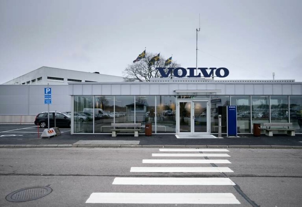 Volvo-fabrikerna på Hisingen i Göteborg bygger just nu varken personbilar eller lastbilar. I stället startas tillverkning av skyddsvisir. Arkivbild. Foto: Björn Larsson Rosvall/TT