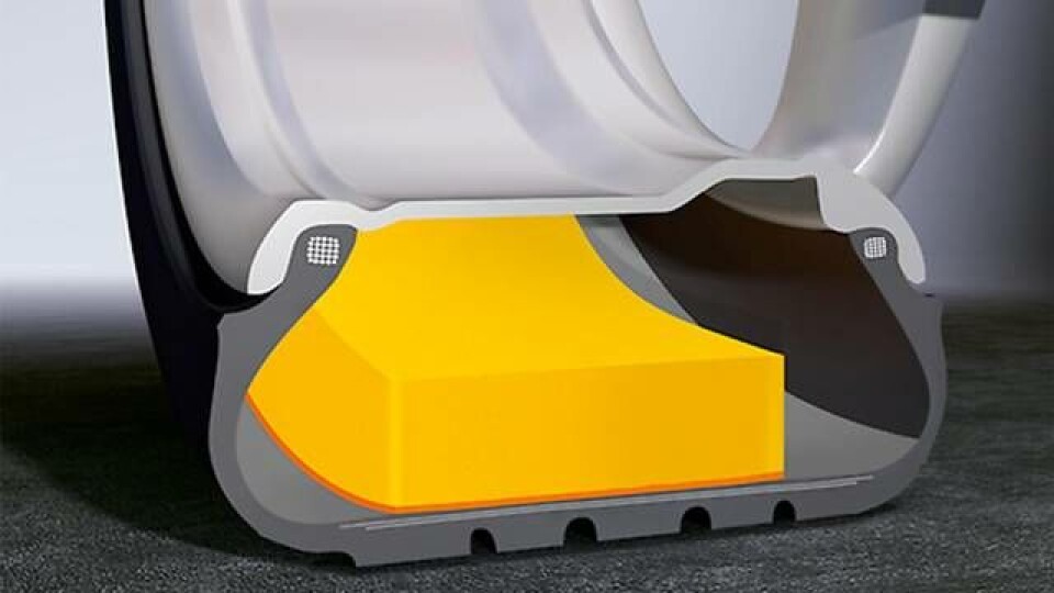 Elfordon kräver bland annat tystare däck, enligt Continental. Det kan åstadkommas med ett slags skuminlägg som Continental kallar för Contisilent Technology. Foto: Press Elfordon kräver bland annat tystare däck, enligt Continental. Det kan åstadkommas med ett slags skuminlägg som Continental kallar för Contisilent Technology. Foto: Press