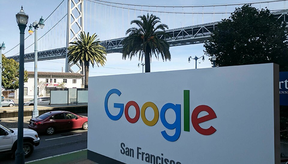 Skylt utanför Googles kontor i San Francisco. Arkivbild. Foto: TT-Bild