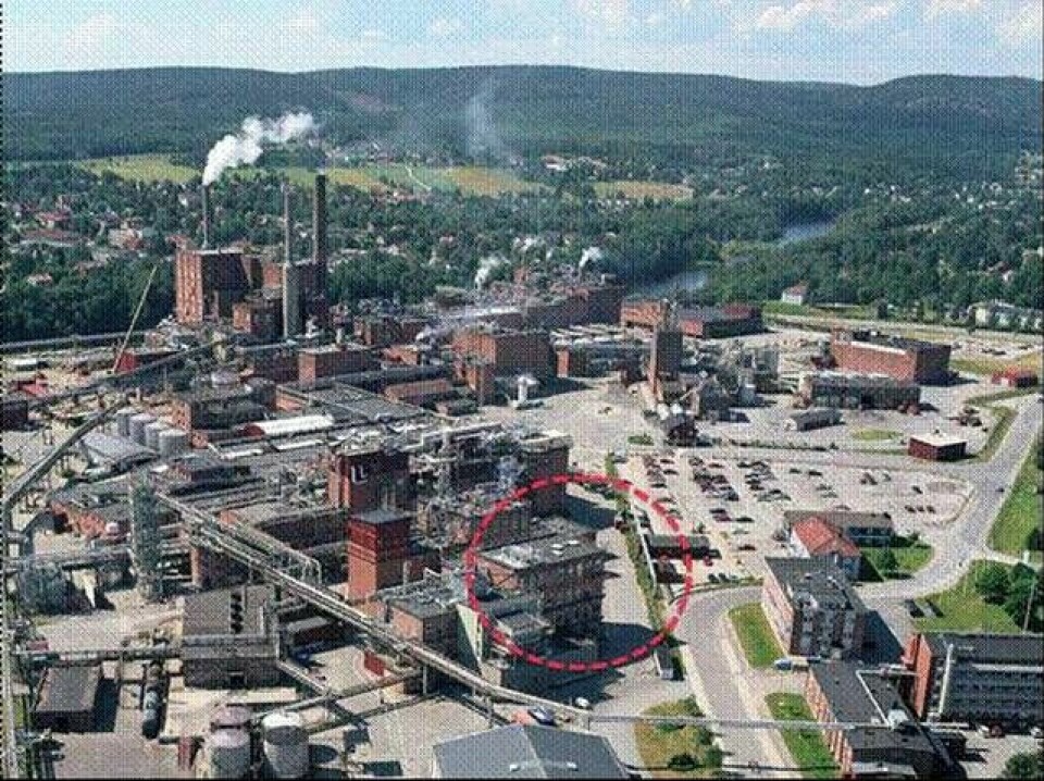 Den nya pilotanläggningen för nanocellulosa kommer att ligga på Domsjö fabrikers område i Örnsköldsvik. Foto: More research